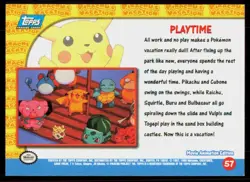1999 Topps Pokemon Pikachus Vacation Playtime #57 - Image 2