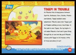 1999 Topps Pokemon Pikachus Vacation Togepi in Trouble #45 - Image 2