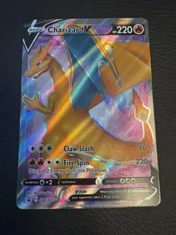 Pokemon Charizard v Sword & Shield Black Star Promo SWSH050 Full Art Mint - Image 1