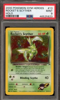 Pokemon Rocket's Scyther Gym Heroes Unlimited Holo Rare #13 PSA 9 Mint - Image 1