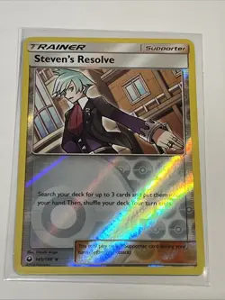 Pokemon League Promo Steven's Resolve 145/168 Reverse Holo Celestial Storm - Image 1