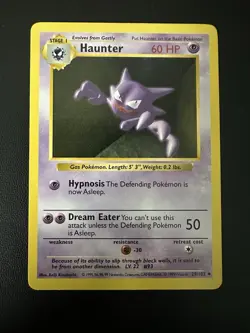 Pokemon Base Set Shadowless Haunter 29/102 - Image 1