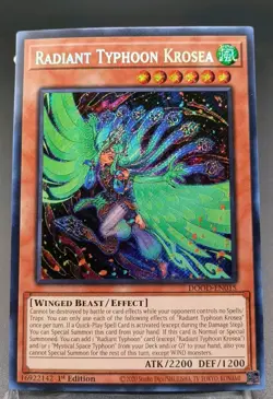 Yugioh! Radiant Typhoon Krosea - DOOD-EN015 - Secret Rare - 1st Edition Near Min - Image 1