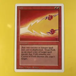 MTG Fork Revised Edition Regular Card Near Mint Condition - Image 1