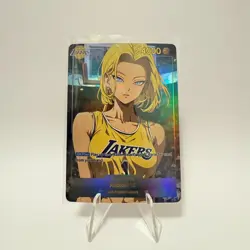 Android 18 Waifu x Los Angeles Lakers Card Custom Altered Artwork Englisch - Image 1