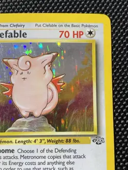 Clefable 1/64 Holo Unlimited Rare Card Jungle Base Set Pokemon TCG LP - Image 3