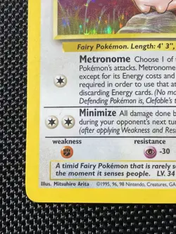 Clefable 1/64 Holo Unlimited Rare Card Jungle Base Set Pokemon TCG LP - Image 5