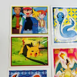 Pokemon 1999 Topps Merlin Stickers Card LOT 13 Nintendo Charizard Mini Binder - Image 2