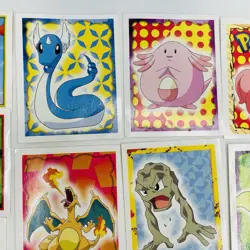 Pokemon 1999 Topps Merlin Stickers Card LOT 13 Nintendo Charizard Mini Binder - Image 3
