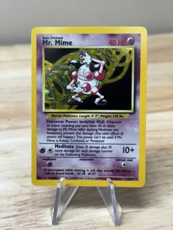 Pokemon Card - TCG Mr. Mime 6/64 Jungle Holo Card Rare - LP/NM - Image 1