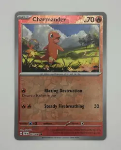 Scarlet & Violet Paldean Fates Charmander Reverse Holo Card 7/91 NM 2024 Pokemon - Image 1