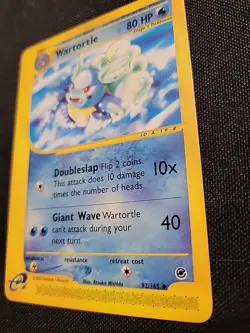 Pokemon TCG Wartortle Expedition 92/165 Regular Uncommon Card Lp 2002 Vintage - Image 3