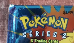 Topps Pokemon Series 2 -8 Trading Cards Including 1 Foil Card Factory Sealed - Image 3
