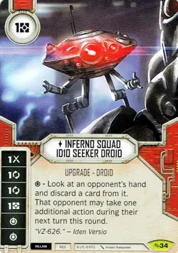 Star Wars Destiny Across the Galaxy Card + Die - RARE Inferno Squad ID10 Droid - Image 1