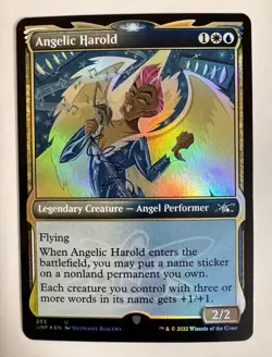 1x Angelic Harold - Showcase - Foil 255, English Unfinity MTG Magic - Image 1
