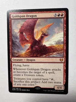 Goldspan Dragon #139 (NM) Kaldheim KHM Magic MTG - Image 1