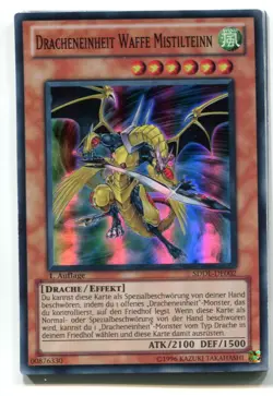 Yu-GI-OH Dracheneinheit Waffe Mistelteinn Super Rare SDDL-DE002 - Image 1