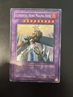 YUGIOH ELEMENTAL HERO MAGMA NEOS SECRET RARE TAEV-EN043 1ST EDITION ENGLISH NM - Image 1