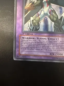 YUGIOH ELEMENTAL HERO MAGMA NEOS SECRET RARE TAEV-EN043 1ST EDITION ENGLISH NM - Image 4