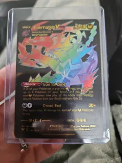 Eternatus Vmax Rainbow Black Foil Fan Art Vinyl Collector Pokemon Card 192/189 - Image 1