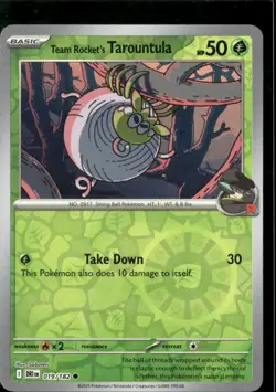 Pokemon Team Rocket’s Tarountula 019/182 Destined Rivals Reverse Holo 2 Card Lot - Image 1