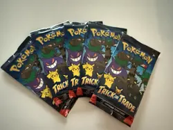 5 Packs Pokemon TCG Trick or Trade Booster Packs 2024 Halloween Card Lot Bundle - Image 1