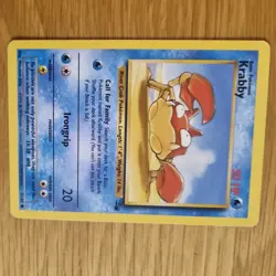 KRABBY 51/62 POKEMON CARD (FOSSIL SET) - Image 3