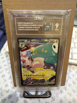 Pokemon TCG Iono's Bellibolt EX Holo Card 183/159 Journey Together - Image 1
