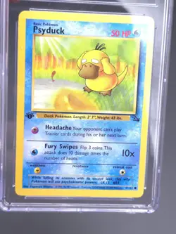 CGC 9.5 MINT + Psyduck 1999 Fossil - 1st Edition 53/62 Pokemon Card - Image 4