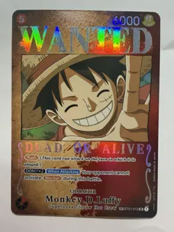 Wanted Dead Or Alive Monkey.D.Luffy ONE PIECE CARD English SP ST01-012 SR NM US - Image 1