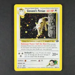 Giovanni's Persian 8/132 Gym Challenge 2000 Holo Pokemon Card NM-MINT - Image 1