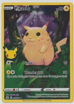 Pokemon TCG Pikachu 005/025 Celebrations Full Art Holo Card - Image 1