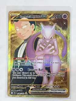 Pokemon Team Rocket's Mewtwo EX Destined Rivals Card 240/182 NM/M - Image 1