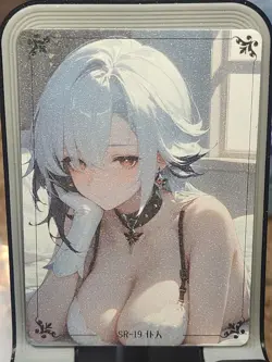 Arlecchino Reluctant Card Anime Goddess Story Waifu SR SR-19 - Image 1