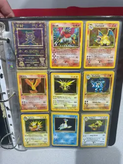 VINTAGE POKEMON BINDER 63 CARDS TOTAL MULTIPLE HOLOS INC 1999 BASE SET CHARIZARD - Image 4