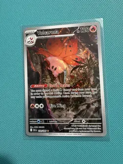 Volcarona Pokemon Black Bolt Illustration Rare Card 100/086 NM PSA Contender - Image 1