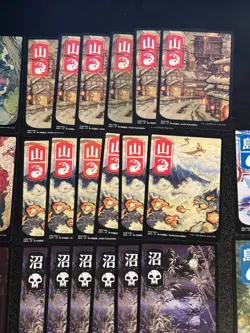 MTG NON-FOIL Ukiyo-e Art Kamigawa Neon Dynasty Basic Lands Full Set (6 Each) - Image 5