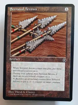 ►SERRATED ARROWS ►HOMELANDS 1995 ►NM ►ARTIFACT ►MAGIC MTG ►HEIMATLANDER - Image 1
