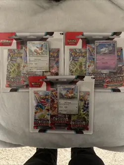 Pokemon TCG Scarlet & Violet - Obsidian Flames Booster Blister 3 Packs Lot Of 3 820650853784 - Image 1