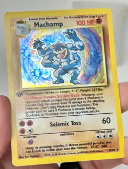 Machamp 1st Edition Holo 1999 Pokemon Base Set #8/102 - Near Mint (P-10) - Image 3