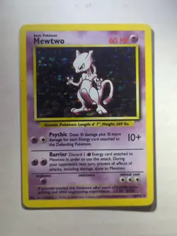 Mewtwo 10/102 Pokemon TCG 1999 Base Set Holo - MP - Image 1