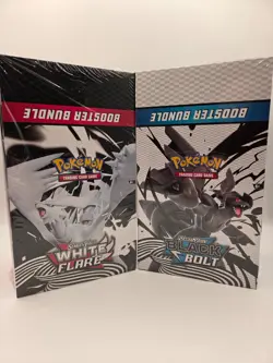 Sealed Pokemon Scarlet & Violet White Flare & Black Bolt Booster Bundle Display - Image 1