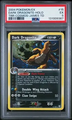 Dark Dragonite Holo Rare 2004 Pokemon Team Rocket Returns James Theme Deck PSA 5 - Image 1