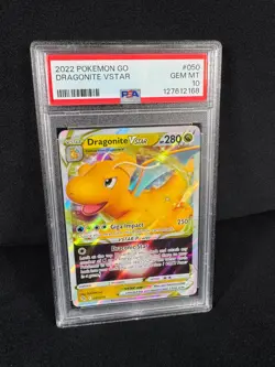 Pokemon Dragonite VSTAR 2022 Pokemon GO Full Art Holo Rare #050 Gem Mint PSA 10 - Image 2
