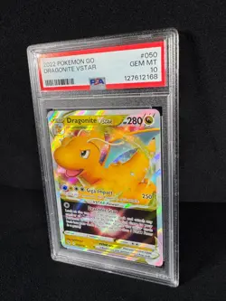 Pokemon Dragonite VSTAR 2022 Pokemon GO Full Art Holo Rare #050 Gem Mint PSA 10 - Image 3