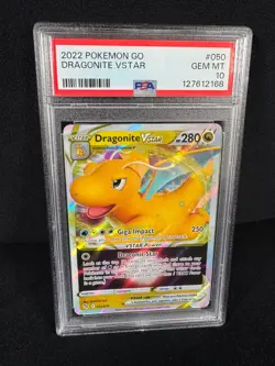 Pokemon Dragonite VSTAR 2022 Pokemon GO Full Art Holo Rare #050 Gem Mint PSA 10 - Image 4