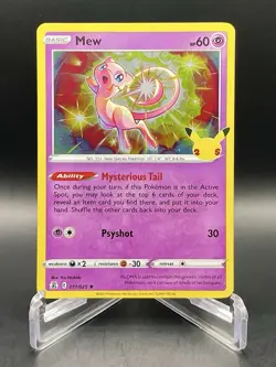 Mew 011/025 Celebrations (25th Anniversary) Holo Rare Card Pokemon TCG NM/M - Image 1