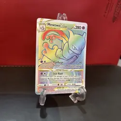 Pokemon Mewtwo VSTAR Full Art Rainbow Secret Rare Card 79/78 - Image 1