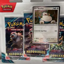 Pokemon Cards - S&V Twilight Masquerade - SNORLAX BLISTER PACK (3 Boosters+) - Image 2