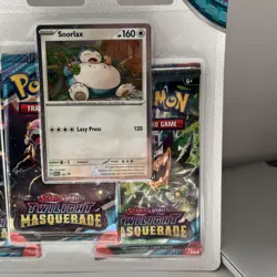 Pokemon Cards - S&V Twilight Masquerade - SNORLAX BLISTER PACK (3 Boosters+) - Image 3